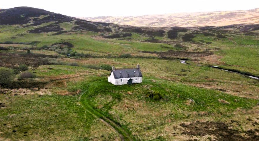 Secluded 'off-grid' cottage in the Highlands, perfect for introverts, listed for £130,000. Surrounded by stunning countryside, it requires full renovations for modern living.