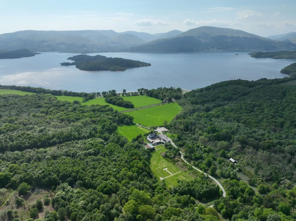 Stunning 3,000-acre Cashel Estate on Loch Lomond for sale at £4m. Features ancient woodlands, farmhouse, boating rights, and tourism potential with trails and visitor center.