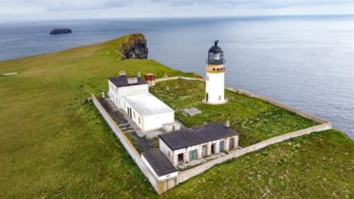 Own a piece of solitude on the uninhabited island of Copinsay with a 7-bedroom lighthouse for just £80,000. Includes quad bikes, sailing dinghy, solar panels, and helicopter pads.