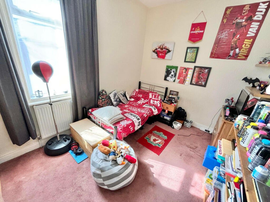 House hunters stunned by a two-bedroom Blackpool home featuring a chilling horror movie theme, complete with life-size statues and eerie decor, listed for just £77,500.