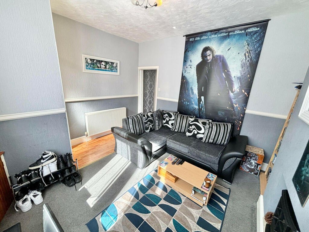 House hunters stunned by a two-bedroom Blackpool home featuring a chilling horror movie theme, complete with life-size statues and eerie decor, listed for just £77,500.