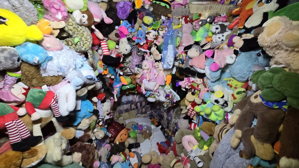 Urban explorer discovers abandoned Liverpool home filled with 10,000 vintage toys worth £100,000 - a hoarder's treasure trove of stuffed animals and collectibles.