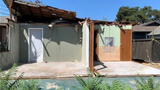 A fixer-upper in Monrovia, California, hit by a falling tree, is now on the market for $499,999 (£382,000). With major damage, this half-house offers an "open-concept floor plan."