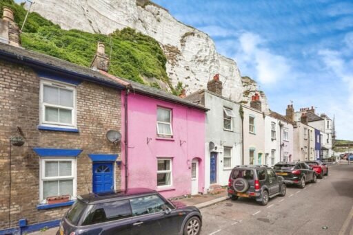 Charming two-bedroom cottage near the White Cliffs of Dover, listed for £180,000, features a unique garden cave and Victorian character, just minutes from the town's port.