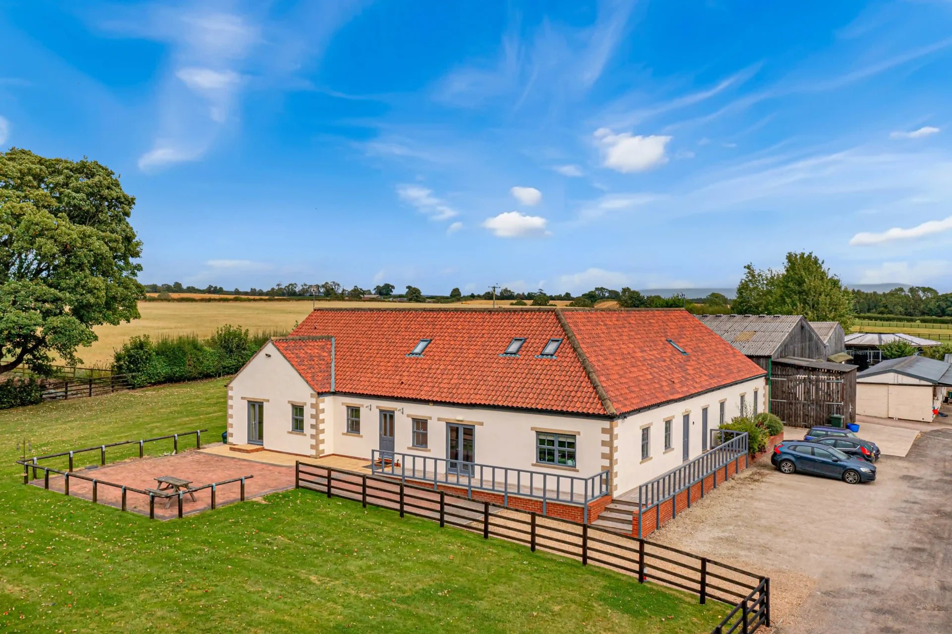 Discover Arthington Barn Stables—a 23-acre equestrian haven in North Yorkshire with 55 stables, gallops, a 3-bedroom house, and development potential. On the market now.