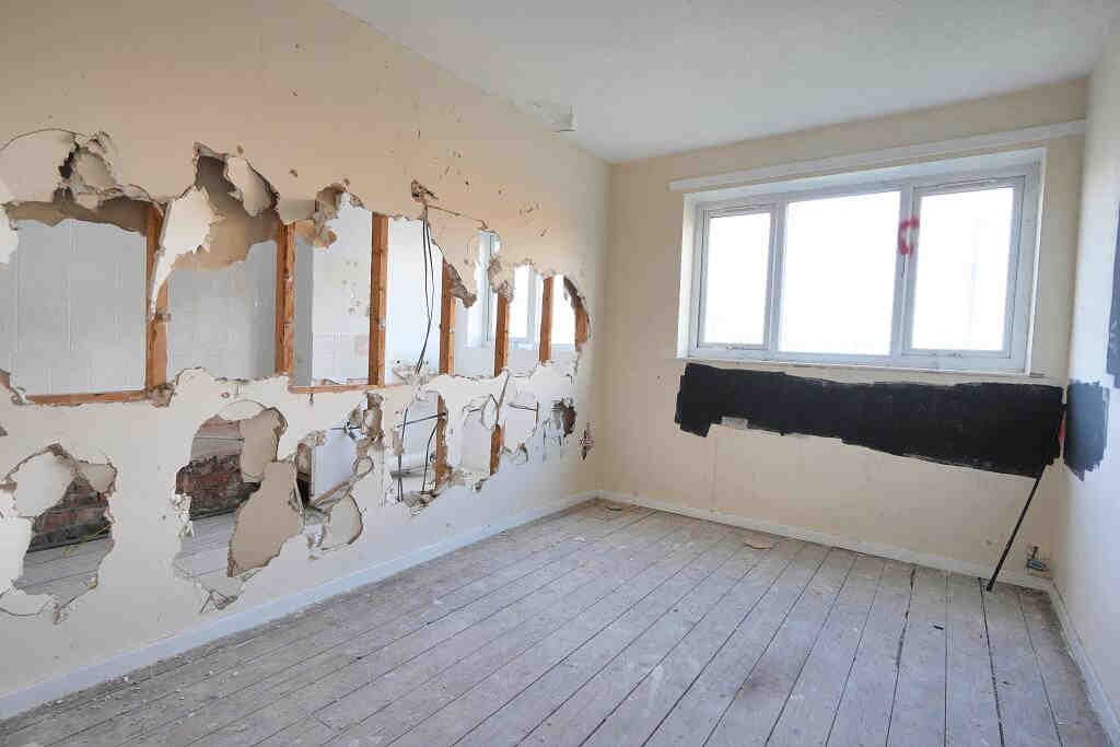 Two-bedroom flat in Liverpool hits the market for just £10k, needing extensive renovation but offers potential £800pcm rental income post-restoration.