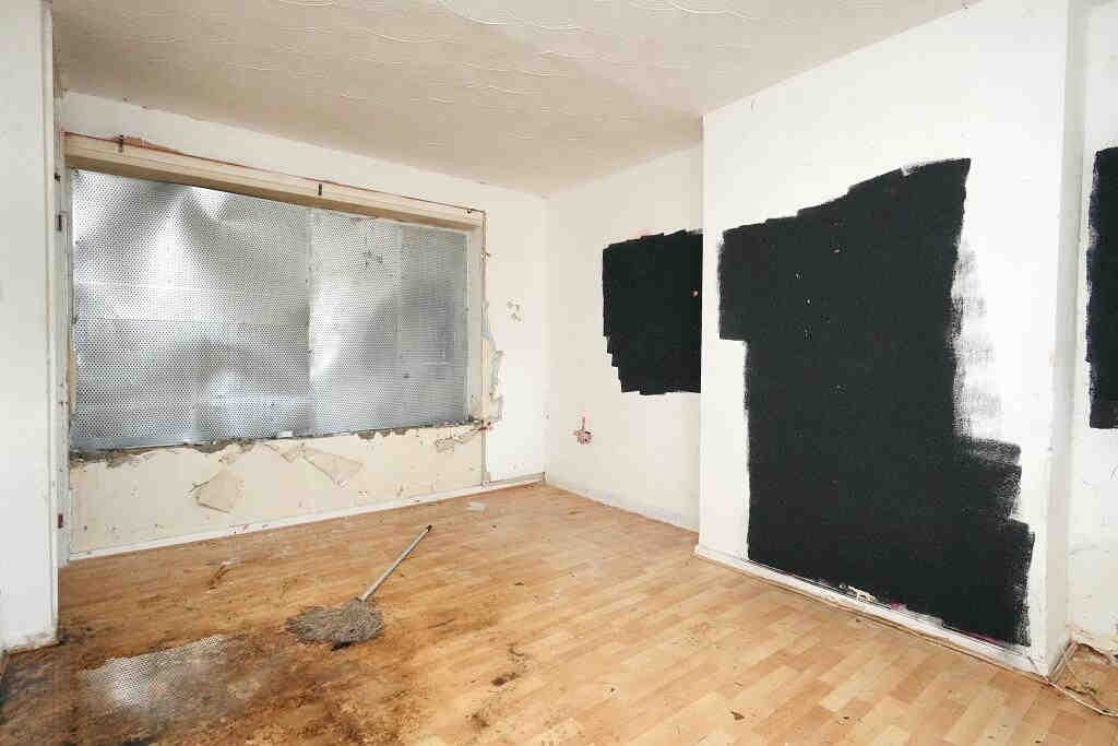 Two-bedroom flat in Liverpool hits the market for just £10k, needing extensive renovation but offers potential £800pcm rental income post-restoration.