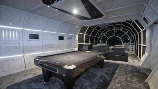 A stunning 5-bedroom home in Rawdon, near Leeds, features a Star Wars-themed cinema room with a Millennium Falcon replica. Listed at £1.75M, it's a dream for film fans and luxury seekers.