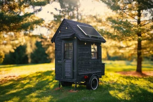 A man builds what he claims to be the world's smallest tiny home at 19.46 sq ft, complete with a bed, kitchen, and toilet, aiming for a Guinness World Record.