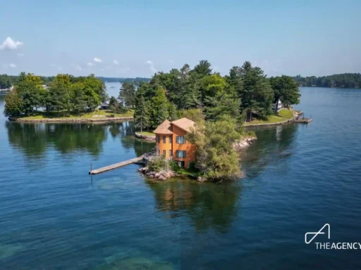 A private island in New York’s Thousand Islands region, featuring a 3-bed home and 360° water views, is for sale for $1.5M, offering luxury, privacy, and outdoor adventure.