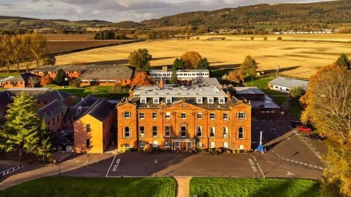 A historic 231-year-old former boarding school in Scotland, Kilgraston House, is up for sale after closing due to debt. Set on 55 acres, it offers redevelopment potential.