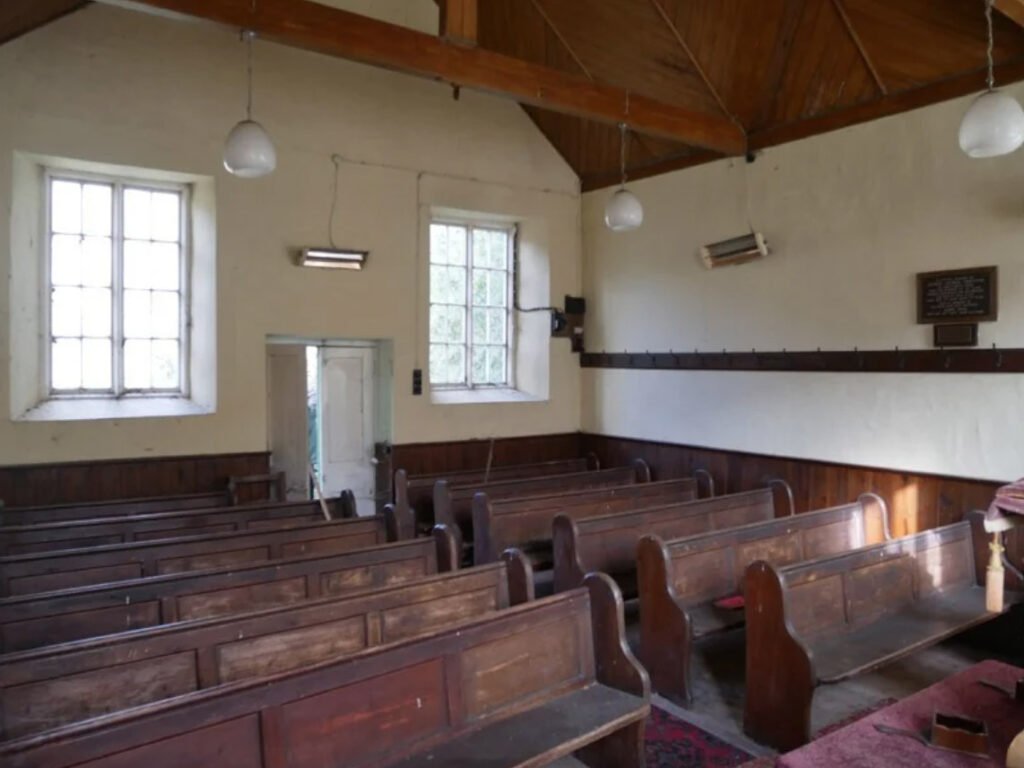 Charming former chapel in Brecon Beacons National Park for sale at £70,000. Nestled in scenic Honddu Valley, this 418 sq ft property offers unique rural retreat potential.