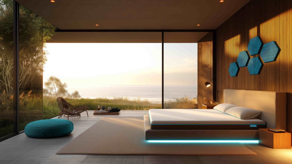 A luxury beach retreat in Suffolk offers sleep-deprived Brits a high-tech getaway with sunrise-aligned blinds, acoustic panels, and Simba mattresses. Opens July 2025.