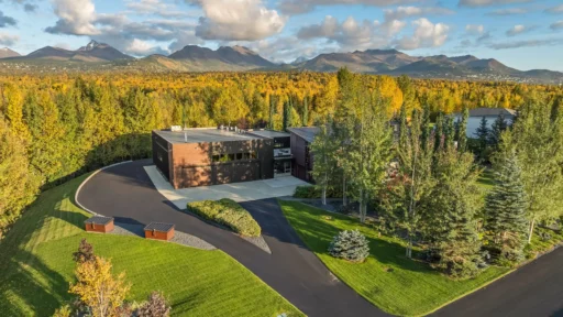 Luxury mansion in Anchorage, Alaska, listed for £12M features a private airstrip, aircraft hangar, indoor pool, movie theatre, 26-car garage, and stunning mountain views.