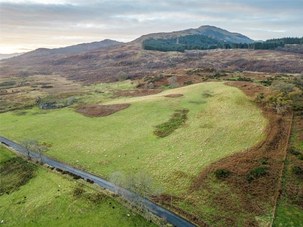 Remote £150K Scottish cottage overlooking Loch Venachar is a renovator's dream - no roof, just stone walls. Includes over 2 acres of land & planning permission.