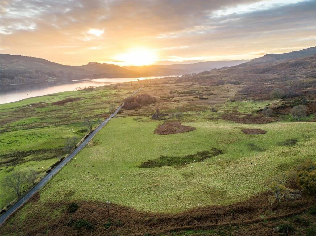 Remote £150K Scottish cottage overlooking Loch Venachar is a renovator's dream - no roof, just stone walls. Includes over 2 acres of land & planning permission.