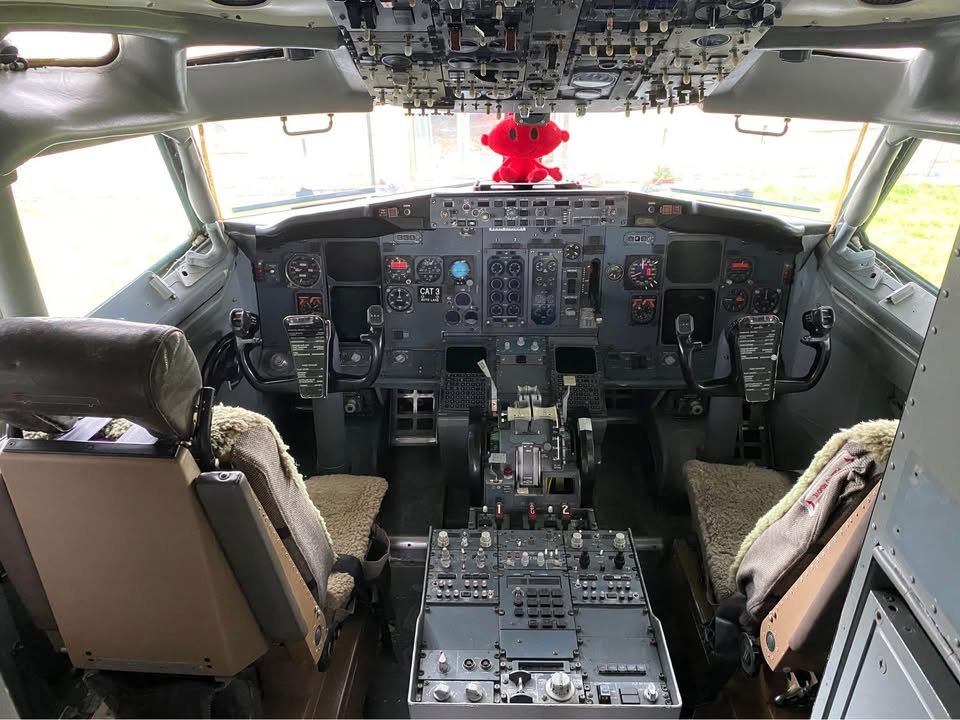 Boeing 737 cockpit on sale for £25K. Ex-RAF engineer planned to turn it into a glamping pod - now up for grabs for aviation buffs, bars, classrooms, or man caves.