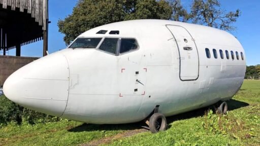 Boeing 737 cockpit on sale for £25K. Ex-RAF engineer planned to turn it into a glamping pod - now up for grabs for aviation buffs, bars, classrooms, or man caves.