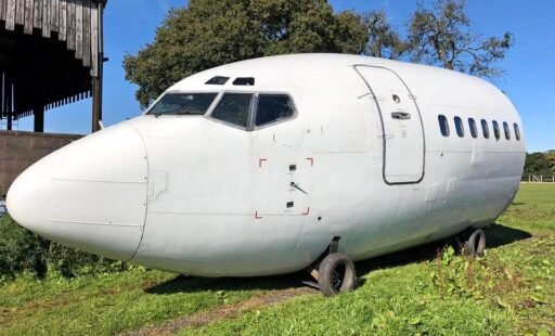 Boeing 737 cockpit on sale for £25K. Ex-RAF engineer planned to turn it into a glamping pod - now up for grabs for aviation buffs, bars, classrooms, or man caves.