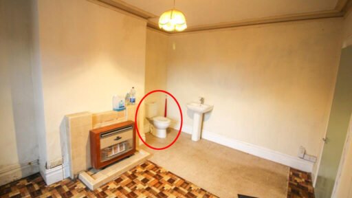 A Worcester home with a toilet in the living room is up for auction at £160,000, offering a quirky layout and investment potential for the right buyer.