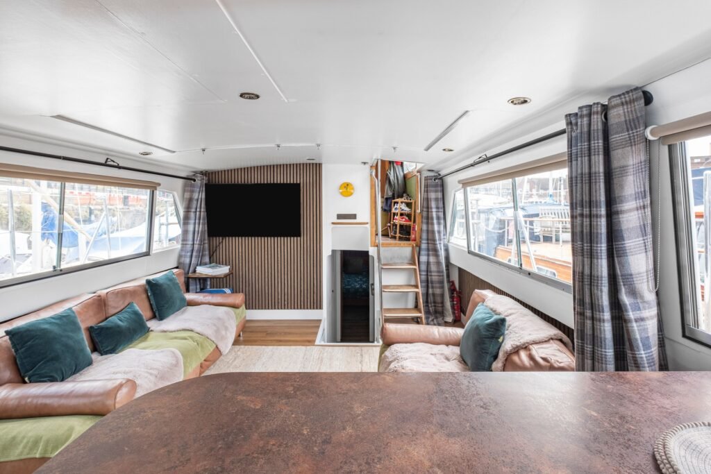 A historic houseboat once owned by aviation pioneer Sir Thomas Sopwith is for sale at £250,000 after being fully restored into a bright two bedroom home in London.