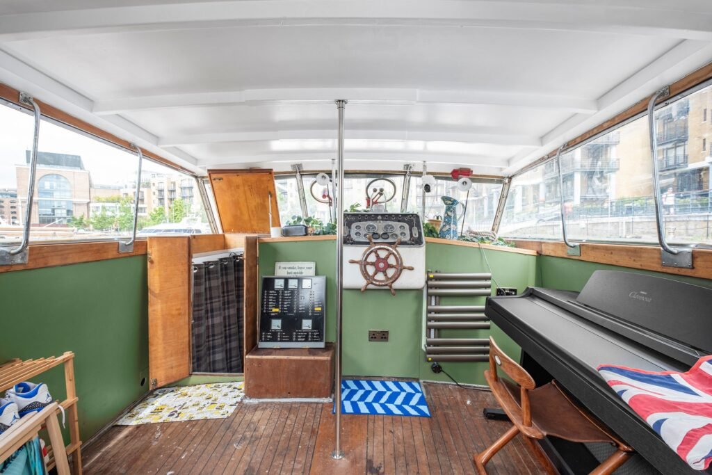 A historic houseboat once owned by aviation pioneer Sir Thomas Sopwith is for sale at £250,000 after being fully restored into a bright two bedroom home in London.