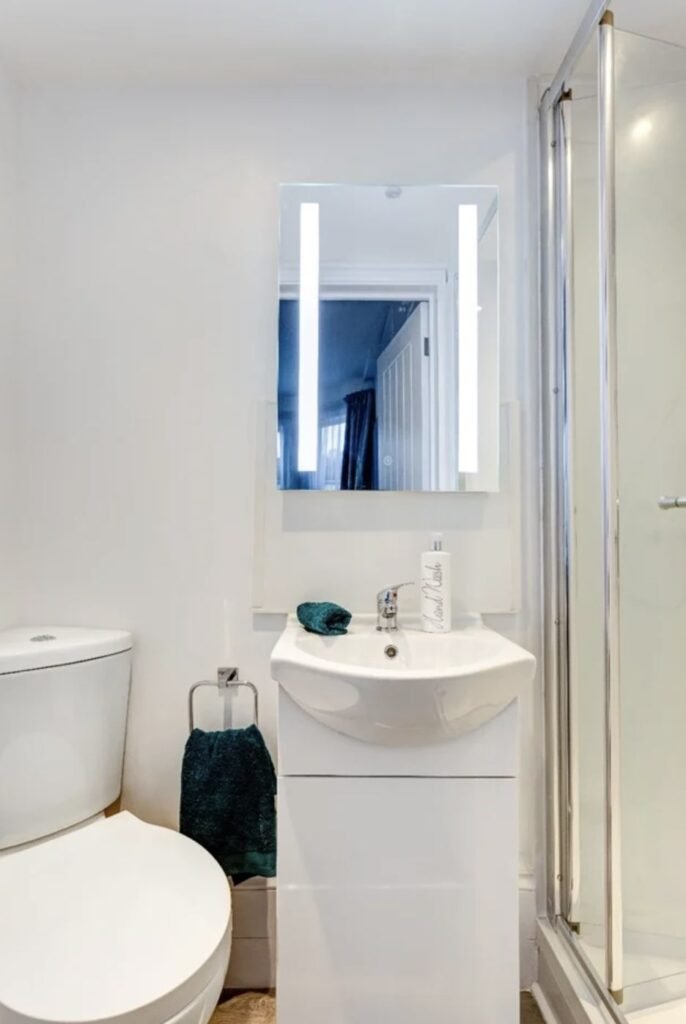 A £900-a-month seafront studio flat in Eastbourne features a kitchen in a cupboard, with a stove, sink and fridge squeezed in, and is only suitable for single tenants.