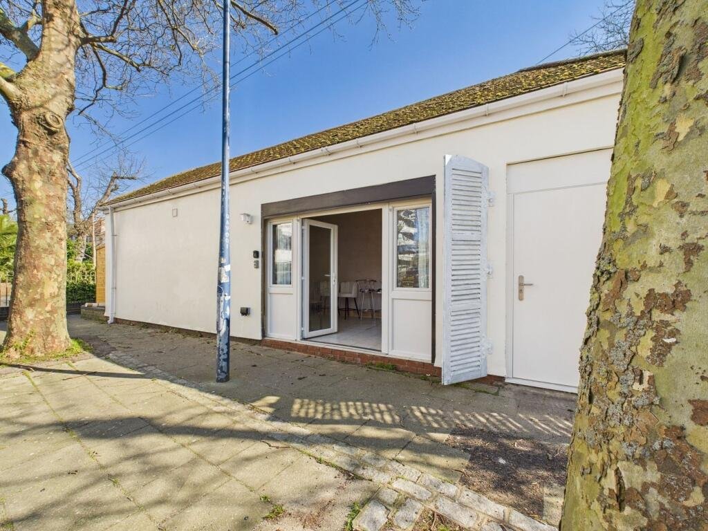 A former public toilet in Ramsgate, now a £110,000 mini bungalow with a courtyard, kitchenette and shower room, offers quirky charm and potential near the town centre.