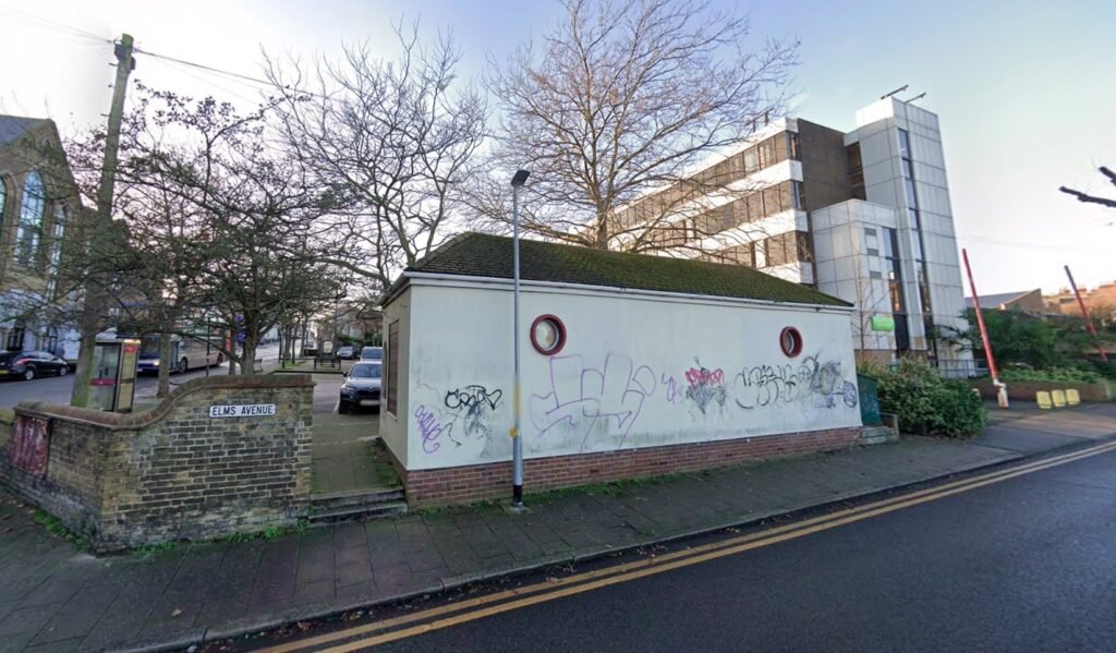 A former public toilet in Ramsgate, now a £110,000 mini bungalow with a courtyard, kitchenette and shower room, offers quirky charm and potential near the town centre.