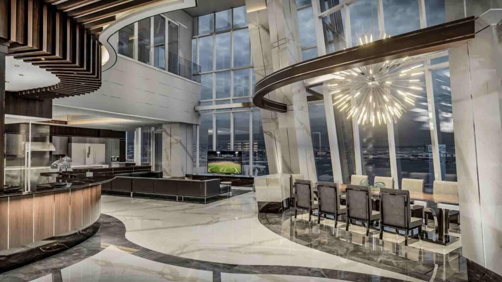 The Grand Penthouse in Boston boasts 10,000 sq ft of opulence, a transparent indoor infinity pool, and could break records with its \$49.5m price tag as Massachusetts’ priciest home.