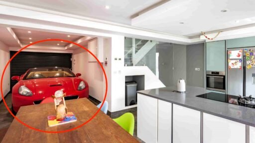 A £585k Whitstable home with a Ferrari parked in the kitchen stuns buyers, but the sleek V12 convertible isn’t included in the sale of this stylish four-bed property.