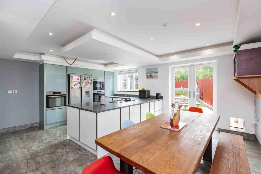 A £585k Whitstable home with a Ferrari parked in the kitchen stuns buyers, but the sleek V12 convertible isn’t included in the sale of this stylish four-bed property.