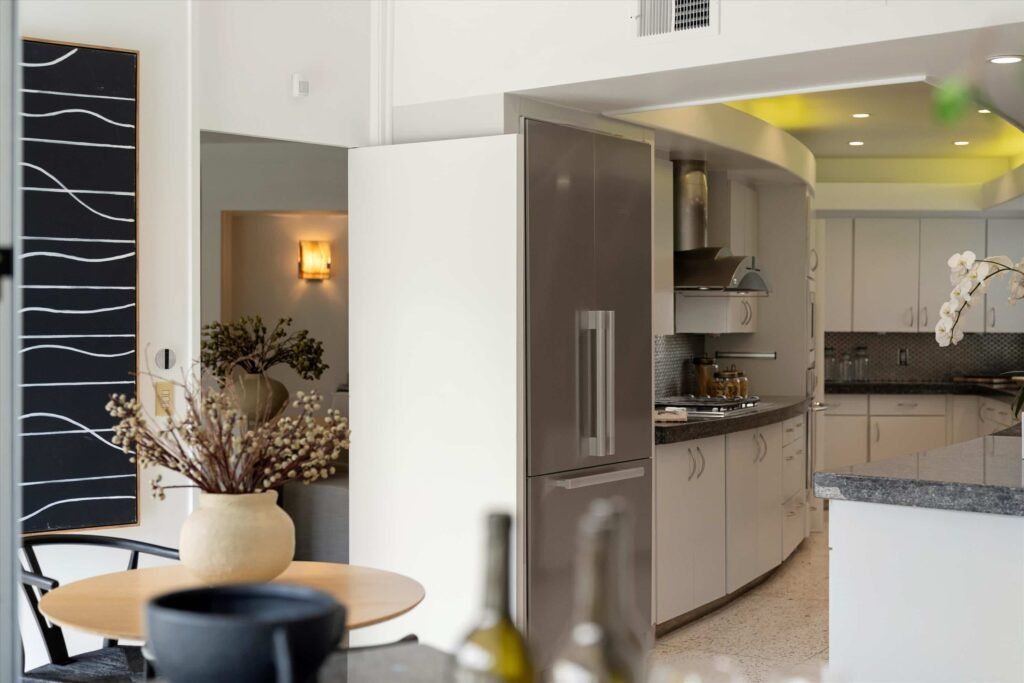 Loretta Young’s glamorous Palm Springs home, a mid-century modern masterpiece with curved walls, origami ceilings and a lush garden, is now listed for just under \$2.5 million.