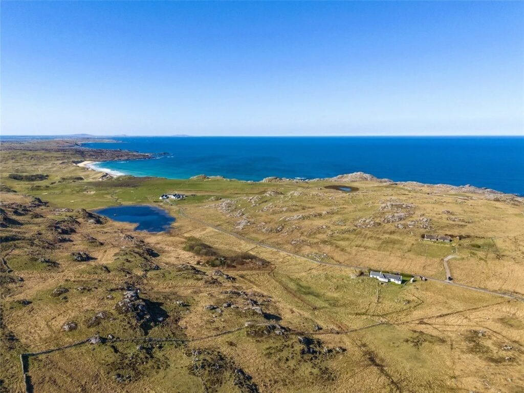 Twin thatched cottages on Scotland's Isle of Coll are for sale at £420,000, offering ocean views, shared gardens and rustic charm near where Kate Winslet owns a home.