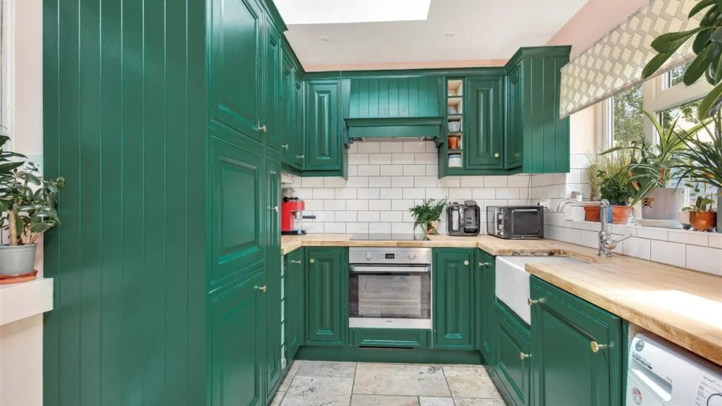 A Victorian semi in Bedford with three bedrooms, a stylish courtyard, and a fully equipped salon outbuilding is on sale for £450,000 offering charm and versatility.