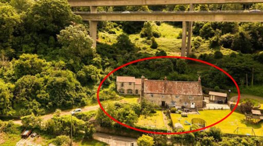 Beautiful countryside home in Clevedon hits the market for £475,000 but its unusual location directly under the M5 motorway is sparking debate and viral interest.