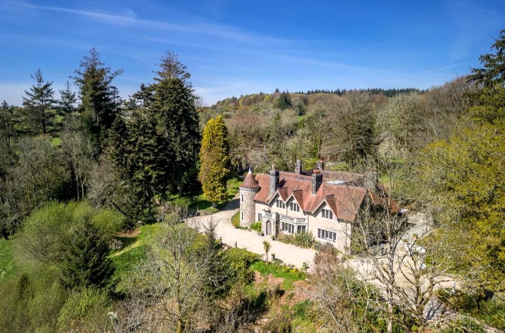 Former King Charles country home Brimptsmead Estate in Dartmoor is for sale at £4.5m, featuring 6 bedrooms, 2 cottages, 9 acres, and royal fishing rights.