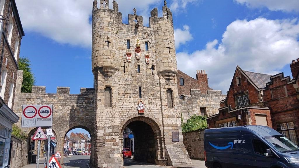 Historic Micklegate Bar in York listed for £333 a month without running water - three floors of castle-like charm ideal for retail or arts and crafts use.