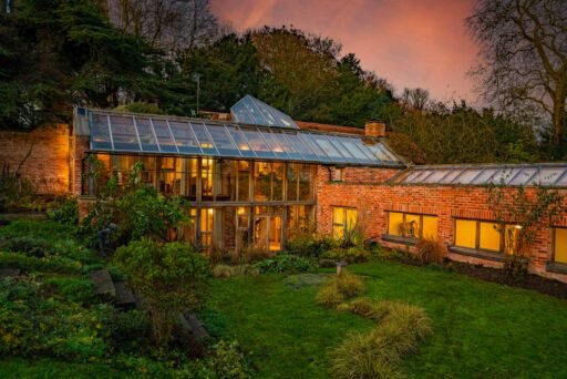 The Garden House, a £1.5m six-bedroom eco-home in Notts, blends 1790s charm with modern design, solar tech, garden views, and family-friendly living near top schools.