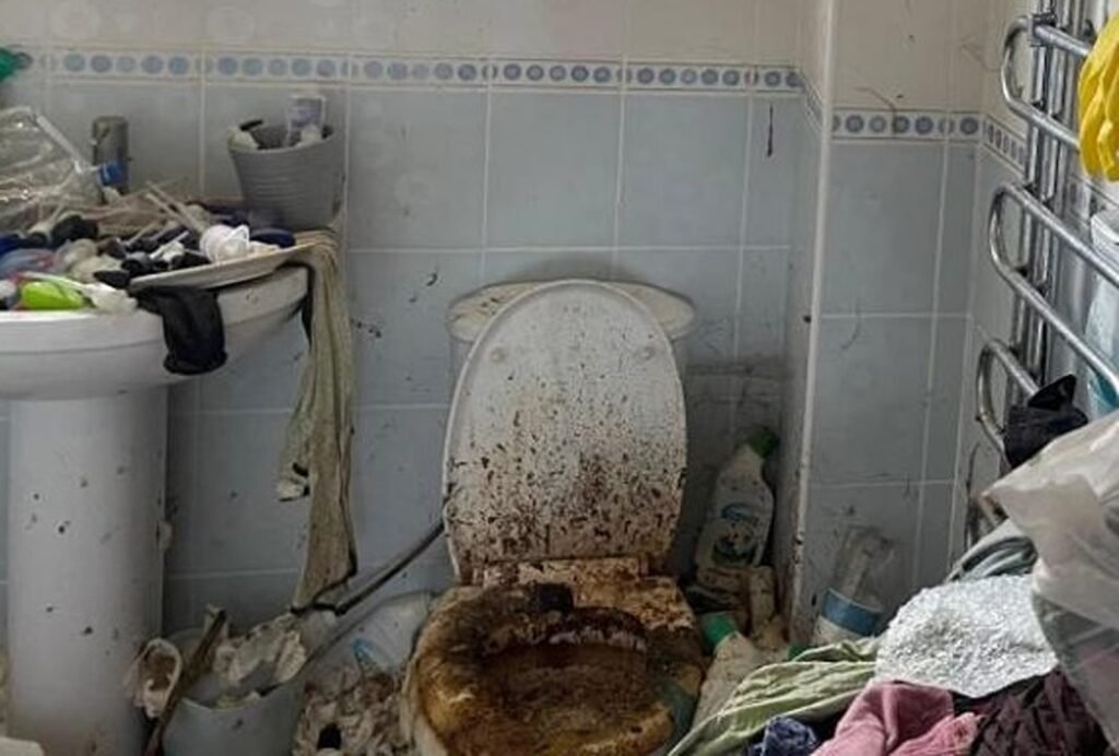 A four bed house in Chippenham is listed for £395k but inside lies chaos with piles of rubbish and a bathroom in shocking condition awaiting full refurbishment.