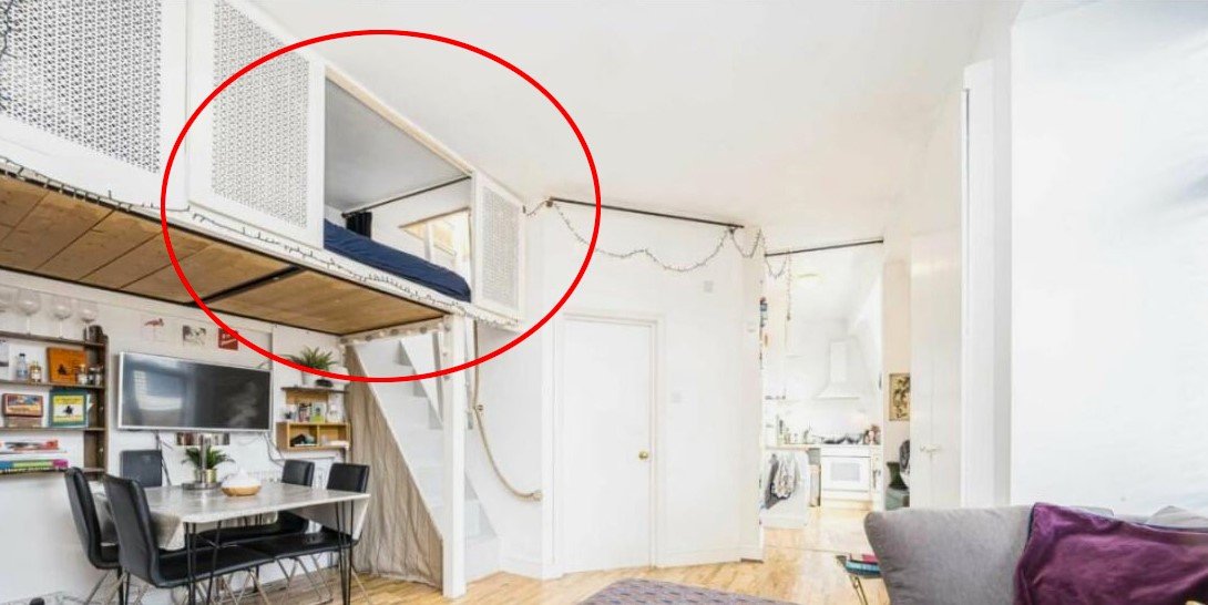A quirky Bloomsbury studio flat costs £2,295 a month with a hidden mezzanine bedroom, rooftop terrace and period charm but no parking, pets or bills included.