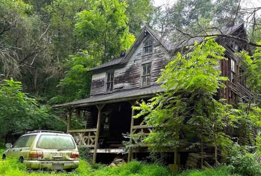 Dilapidated \$300k Maryland home overrun by feral cats and raccoons hits the market with boarded windows and warnings but nearly five acres of rural land hold the value.