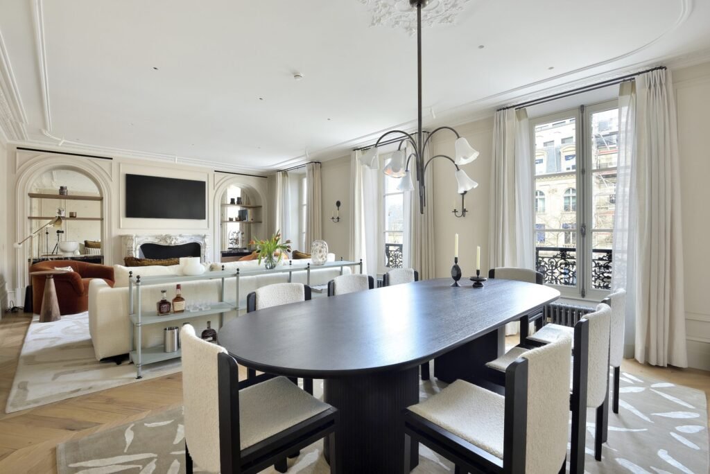 A €5.2m Paris apartment opposite Café de Flore offers 149m² of luxury with floor-to-ceiling windows, chic interiors, a showpiece kitchen and postcard-perfect views.