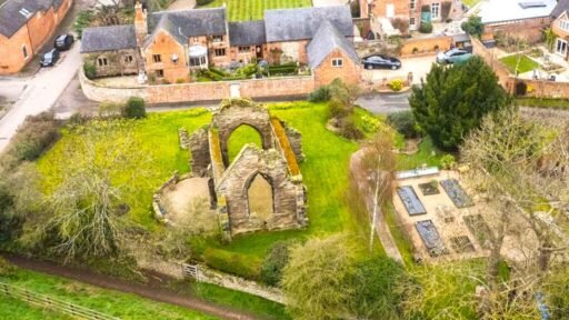 Family home in Hemington for £840,000 features modern comforts plus rare ruins of a 13th century Grade II listed chapel, a secret garden and a refurbished stone barn.