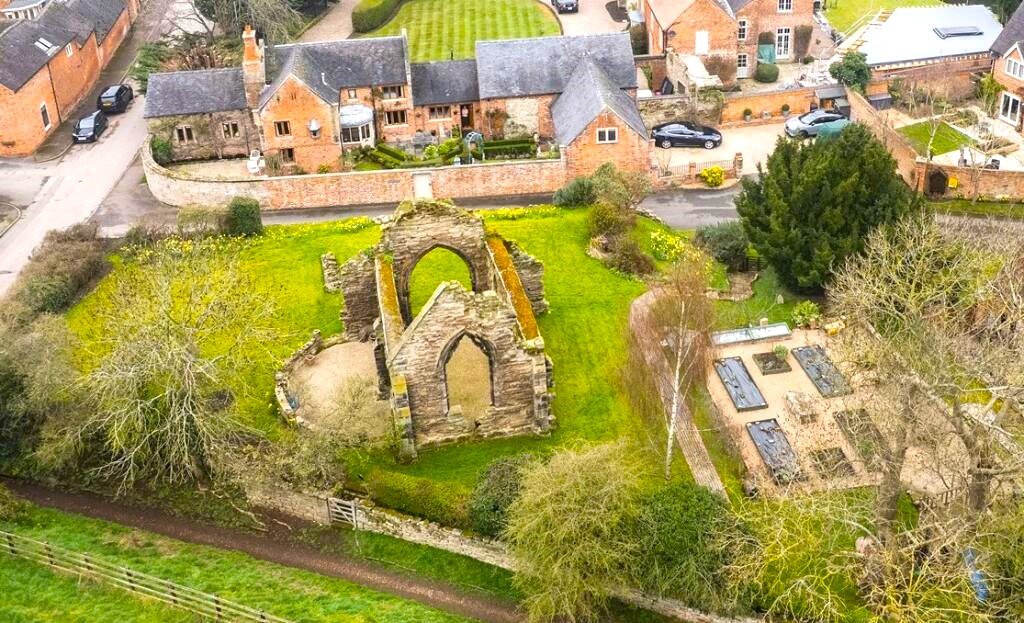 Family home in Hemington for £840,000 features modern comforts plus rare ruins of a 13th century Grade II listed chapel, a secret garden and a refurbished stone barn.