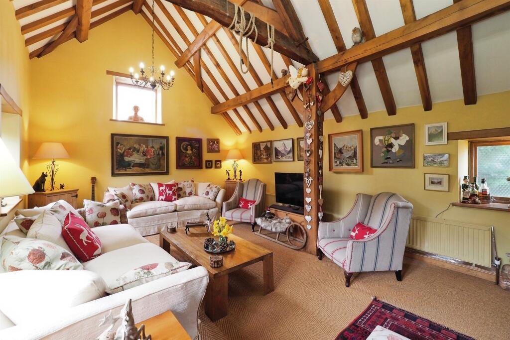 Family home in Hemington for £840,000 features modern comforts plus rare ruins of a 13th century Grade II listed chapel, a secret garden and a refurbished stone barn.