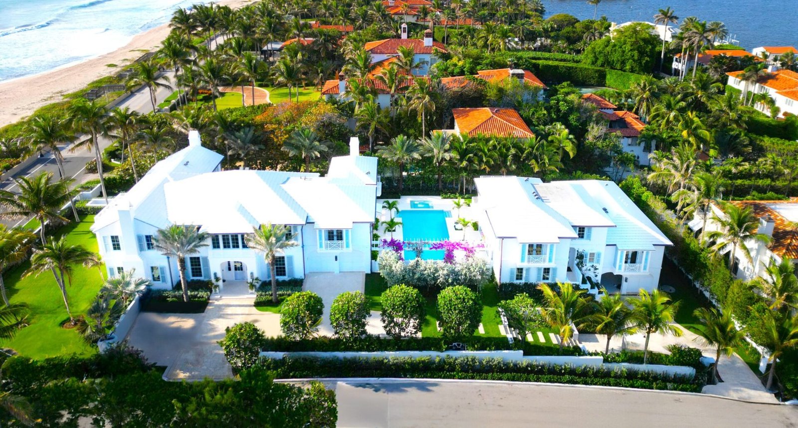 Palm Beach estate on Billionaire’s Row lists for $84.95m with 16,500 sq ft of luxury, a guest house, resort-style courtyard and a secret tunnel to the ocean.