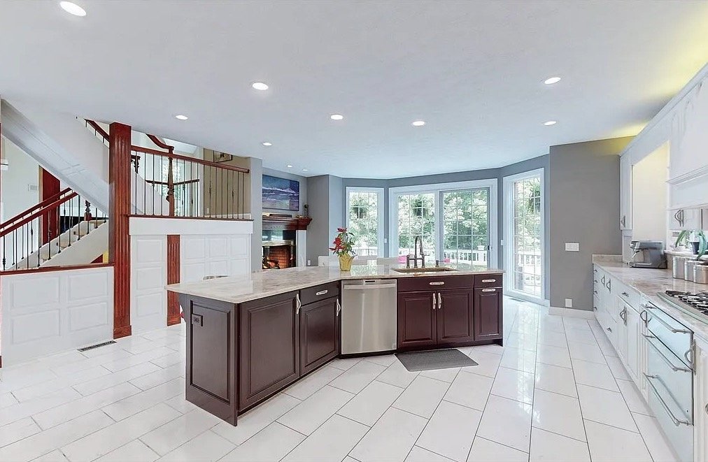 A Cleveland home listed at \$1.6m comes with its own Irish pub, featuring a bar, fireplace and pool table, alongside four bedrooms, marble floors and scenic gardens.