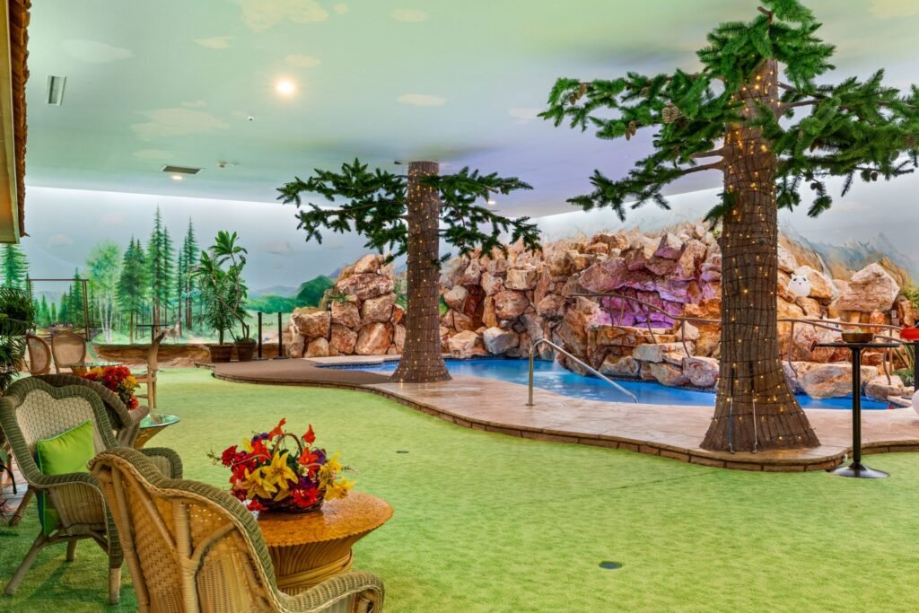 The Las Vegas Underground House, a 1970s Cold War bunker with 14,000 sq ft, pool, faux sky and retro interiors, is for sale at \$8.5m as the ultimate atomic-age retreat.