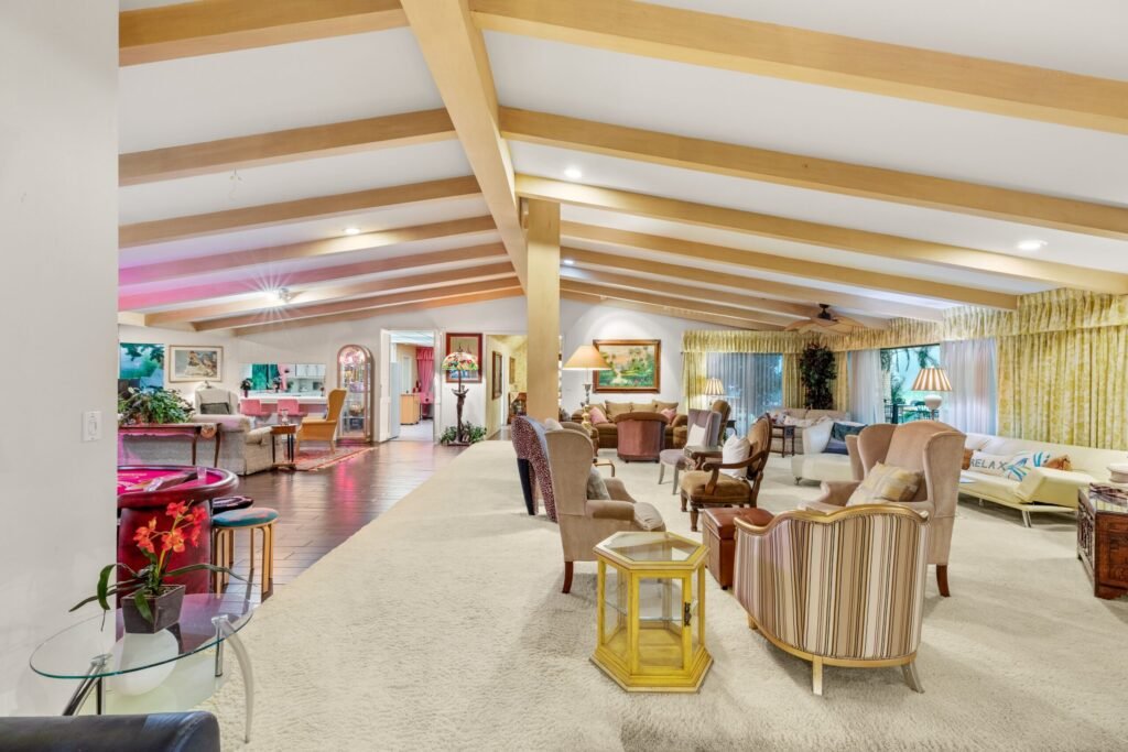 The Las Vegas Underground House, a 1970s Cold War bunker with 14,000 sq ft, pool, faux sky and retro interiors, is for sale at \$8.5m as the ultimate atomic-age retreat.